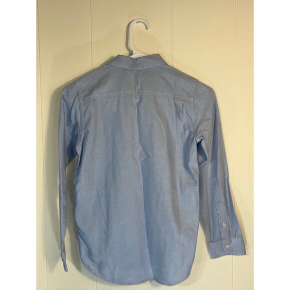 Boys Children's Place Blue Button Down Shirt 10/12 - Picture 3 of 6